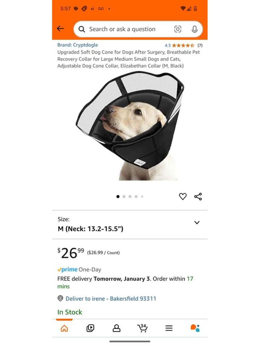 Upgraded Soft Dog Cone for Dogs After Surgery, Breathable Pet Recovery Collar